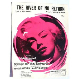 Vtg 19524 The River of No Return from the film "River of No Return" Sheet Music